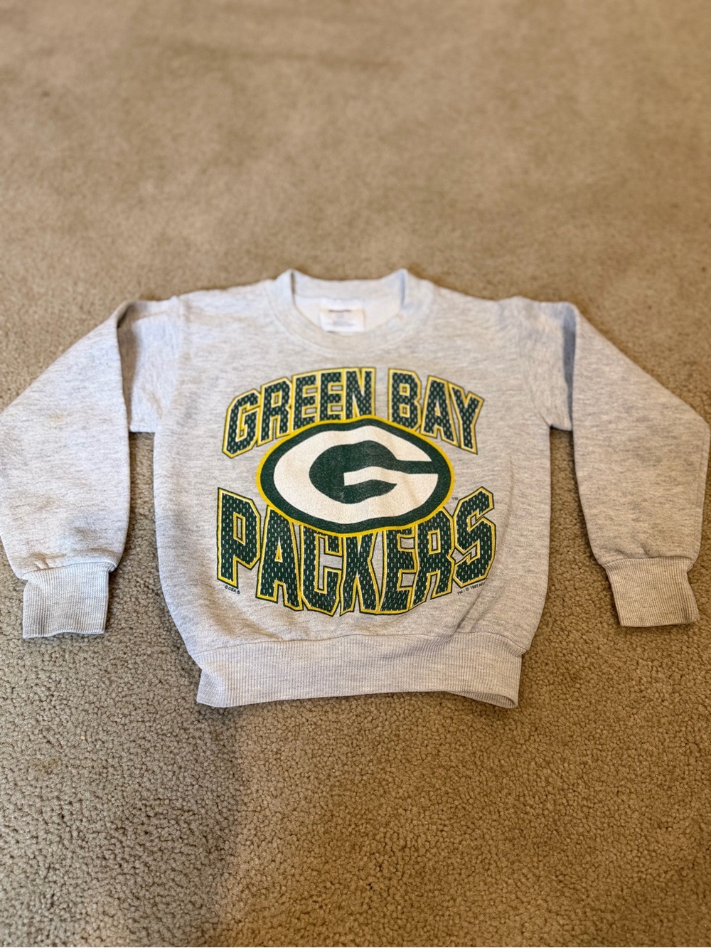 Vintage 1997 Green Bay Packers Kids Crewneck Sweatshirt 3T NFL